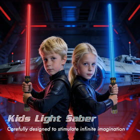FlashyU light up saber in blue glow ideal for space battles and pretend play