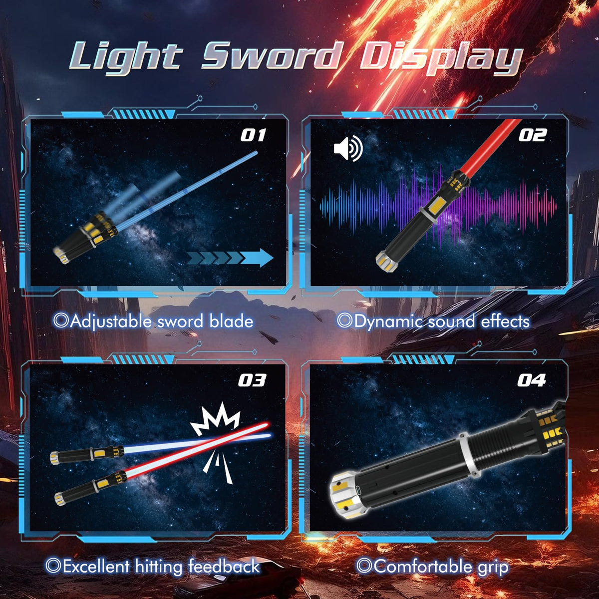 FlashyU light up saber in green glow ideal for party games and role-play