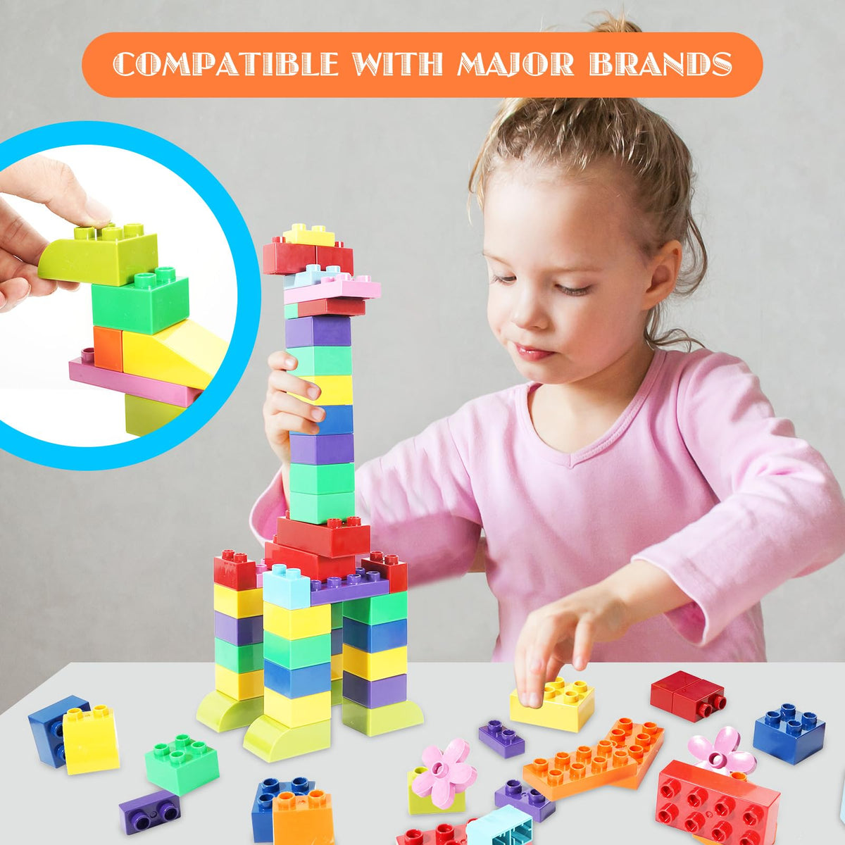 FlatGoat round corner non-toxic ABS plastic ensures safe play.