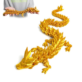 Flavery 24inch gold dragon body, a striking display piece for shelves