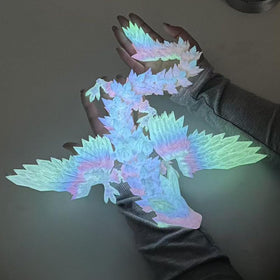 Flavery crystal dragon body features dual color for a striking centerpiece.