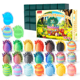 Flavery dragon egg 24-piece collection, vibrant colors ideal for desk decor and daily surprises.