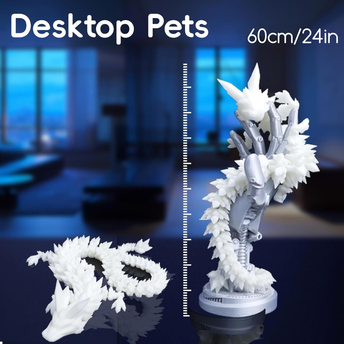 Flavery dragon glow rainbow finish adds visual flair to shelves