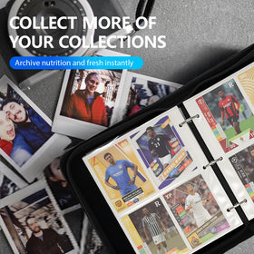 FLEKKO 4-pocket binder pocket design, wide shells for easy card access.