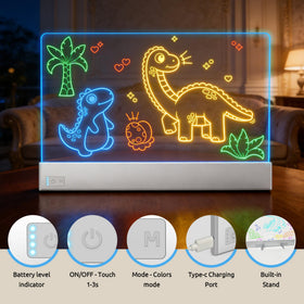 FLETUTE LED Note Board color modes featuring seven hues for mood lighting