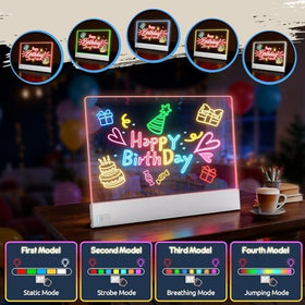 FLETUTE LED Note Board dry erase surface shows quick cleaning and reuse