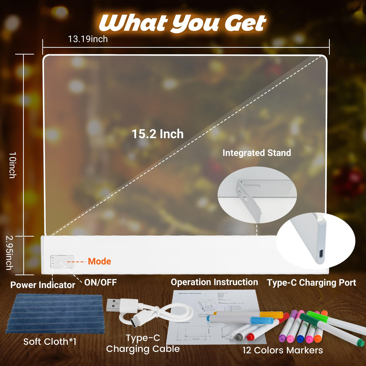 FLETUTE LED Note Board kids bedroom glow supporting bedtime creativity