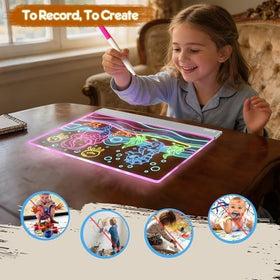 FLETUTE LED Note Board stand and desk setup for easy daily notes