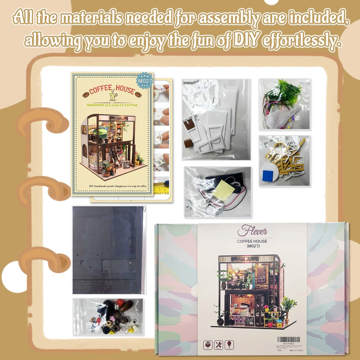 Flever dollhouse decorations with fabric and paper accents for charming rooms.