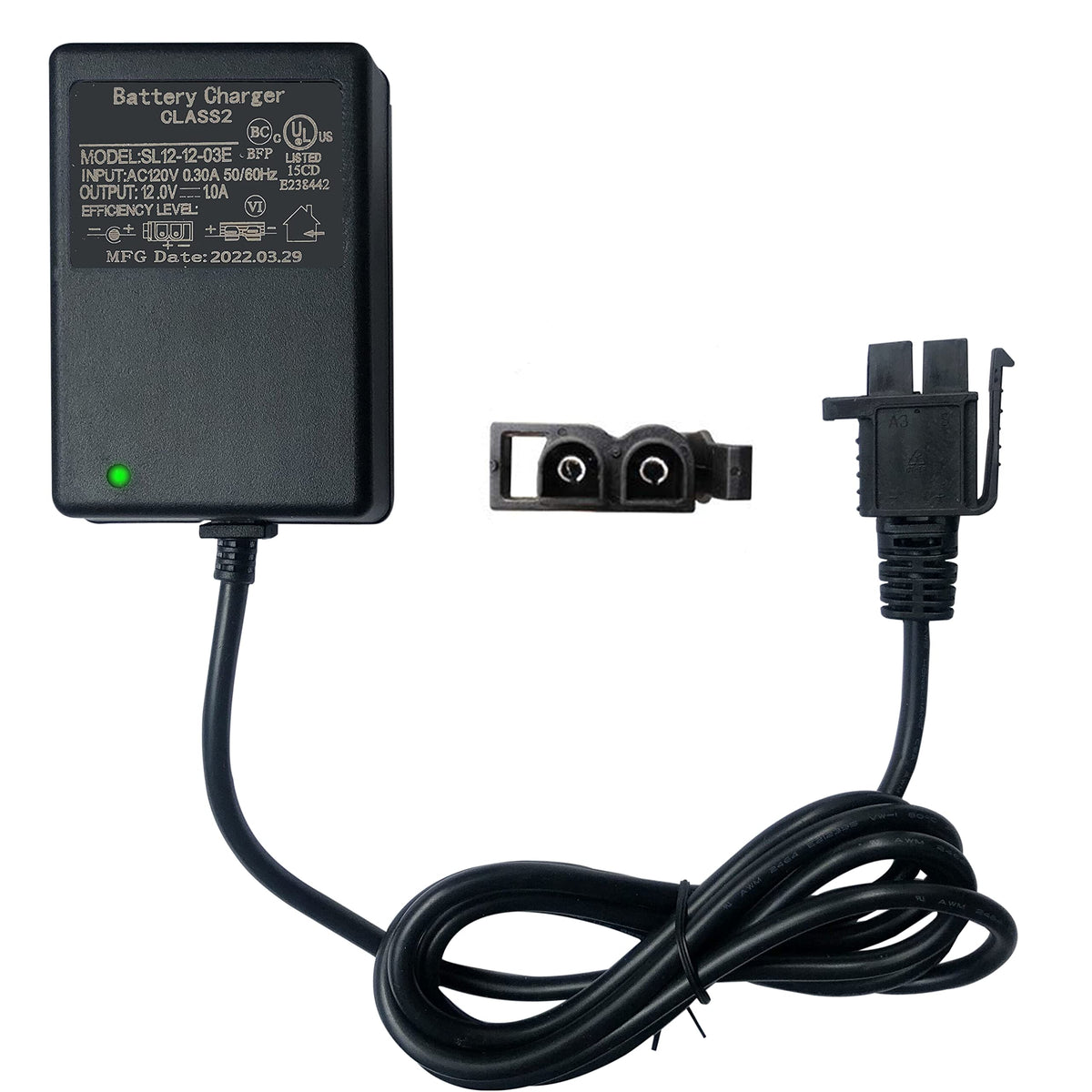 FLHFULIHUA 12V kids charger with 6ft cable for easy charging