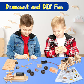 Durable, safe wooden materials help kids focus on creative projects.