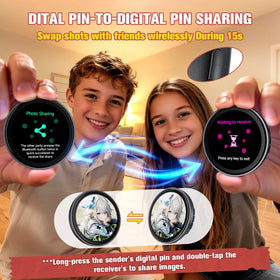 FLLVILLEY Digital Pin enables peer-to-peer sharing at events.