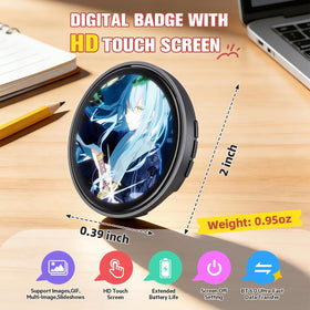 FLLVILLEY Digital Pin lets you upload MP4s and images via Bluetooth.