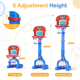 FLMAQE two-in-one sport mode offers basketball and soccer play options for kids.