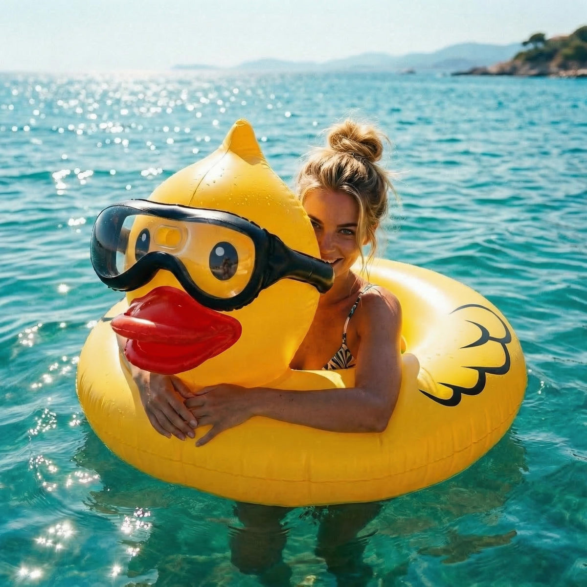 Float Joy 0.3mm thickened PVC provides UV resistance and durability