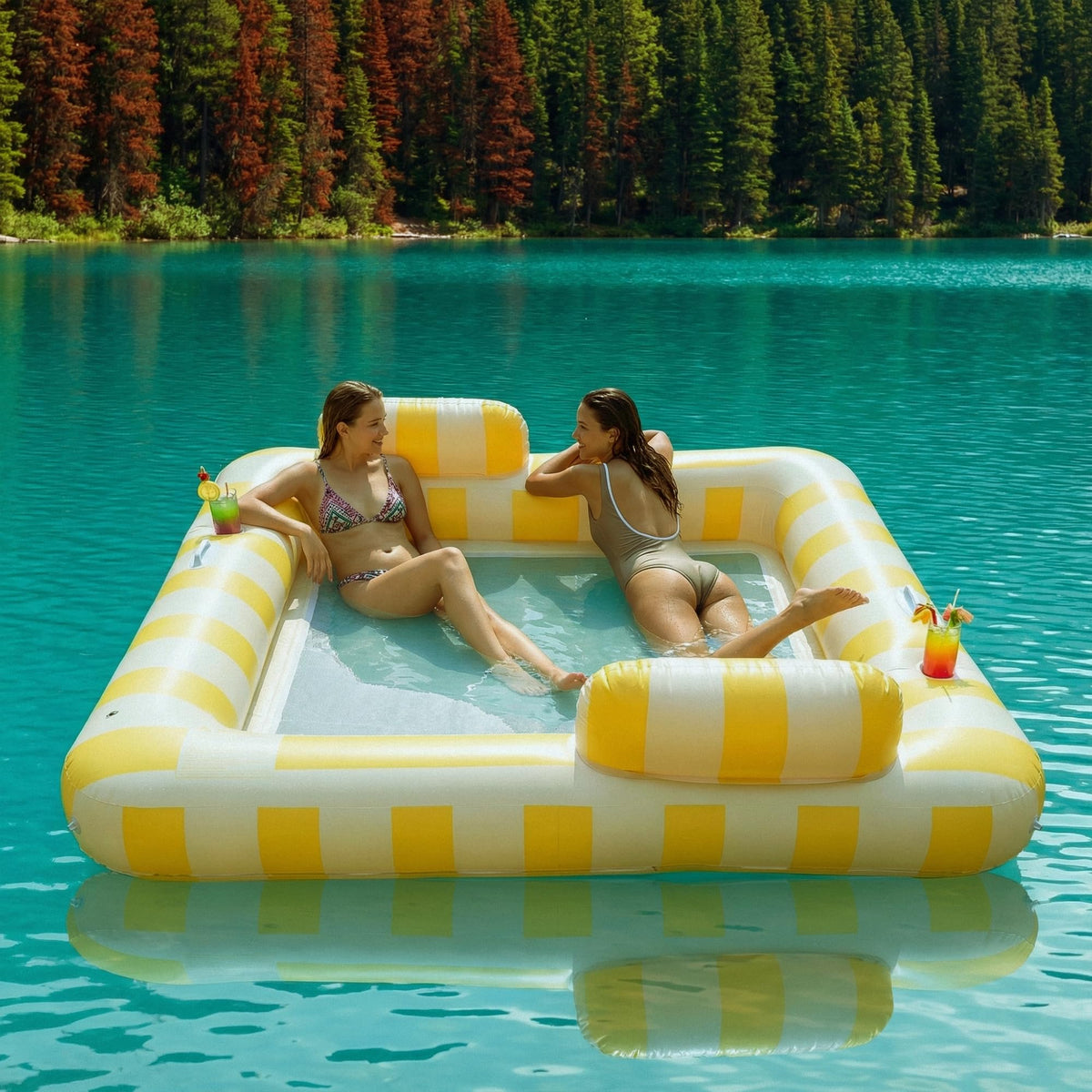 Float Joy dual headrests for ergonomic neck support