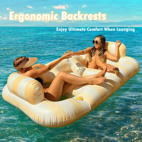 Float Joy dual mesh seats provide cooling while you lounge.