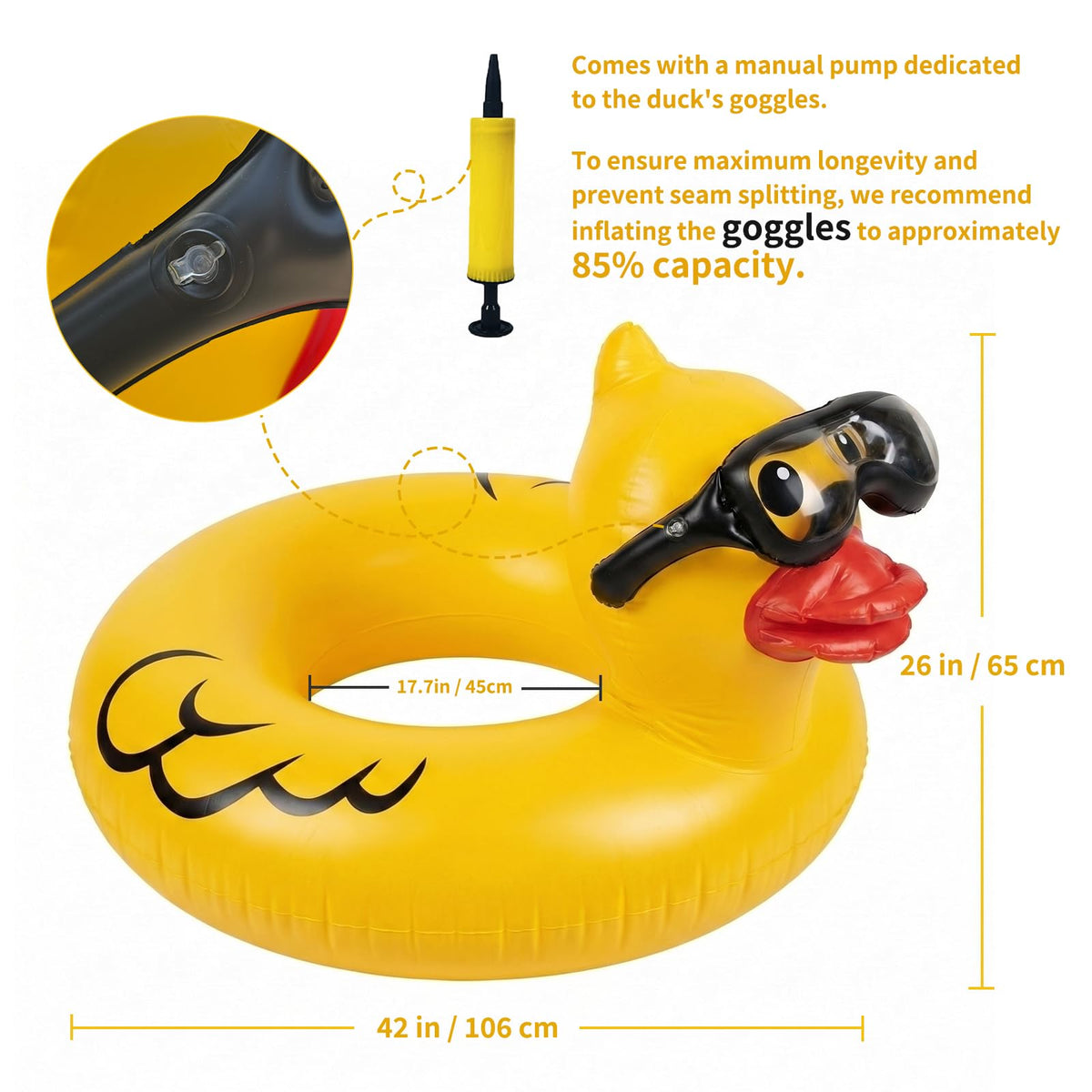 Float Joy goggles care kit with mini pump for precise goggles pressure