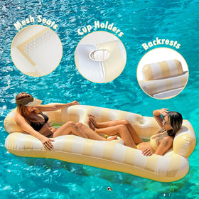 Float Joy heavy-duty PVC construction offers lasting durability on water.