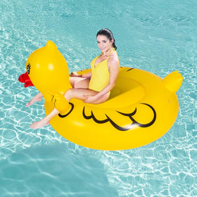 Float Joy jeep-ducks-inspired float doubles as a playful prop.