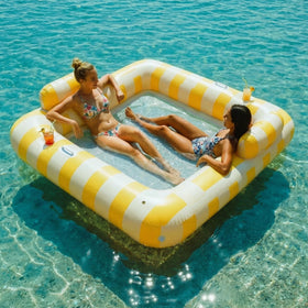 Float Joy two-person lake float 75x67 inches for relaxing with a partner