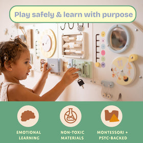 FLODDLE Sensory Wall Panel emotion wheel helps kids recognize feelings