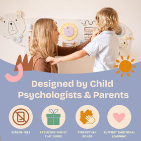 FLODDLE Sensory Wall Panel rotating pieces boost dexterity through rotation play