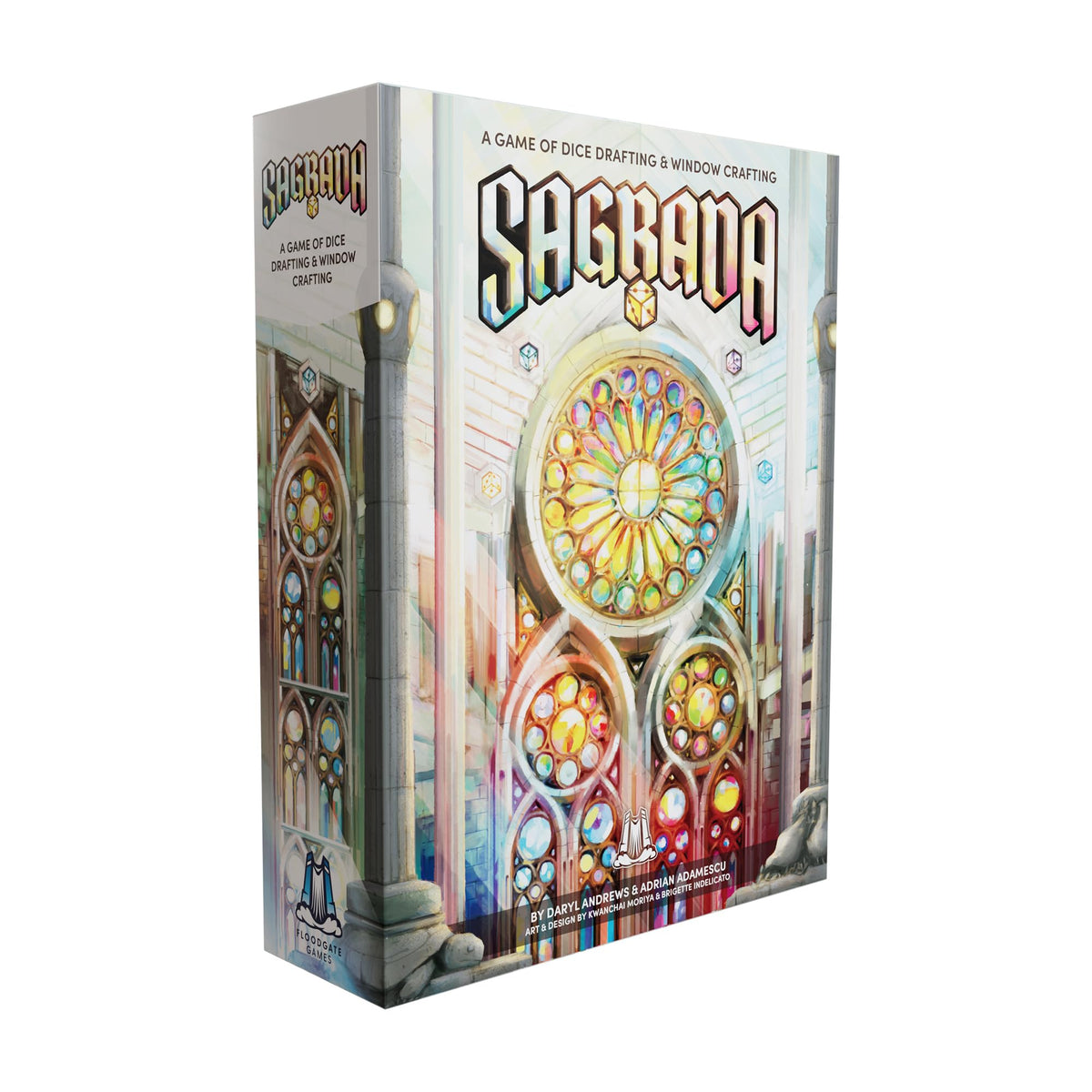 Floodgate Sagrada board game dice drafting demonstrates engaging family strategy for game night