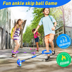 Flooyes Skip Ball soft EVA handle for comfortable jumping.
