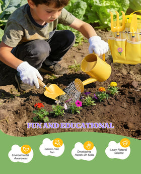 Floraxa real metal tools with ergonomic wooden handles for easy digging