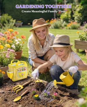 Floraxa padded gloves protecting little hands during gardening