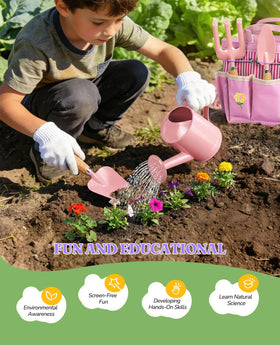 Floraxa 8-piece Kids Gardening Set children's gloves safe and comfortable for play
