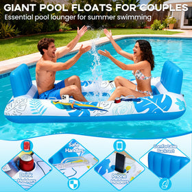 Cup and phone holders on FluSing float for drinks and devices