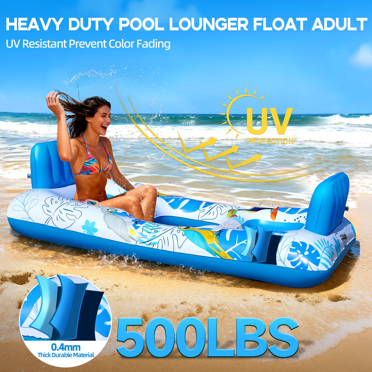UV-resistant seams help FluSing float resist sun and wear