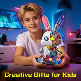 Flubecrux Mechanical Bunny display stand enhances Easter and decor displays