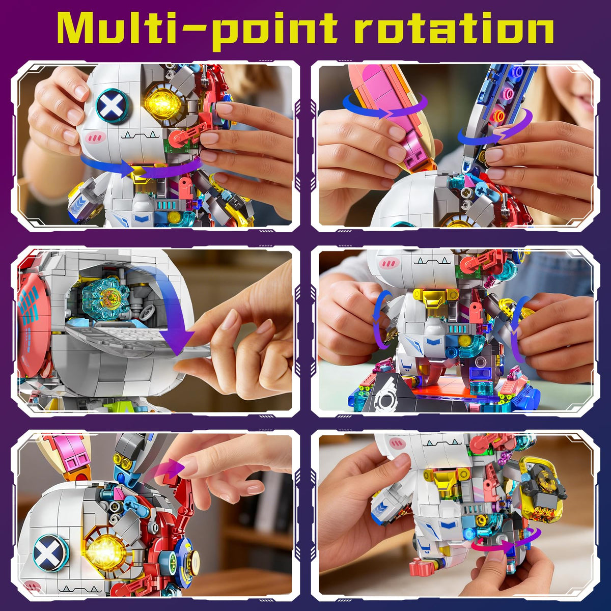 Flubecrux Mechanical Bunny multi-joint pose enables versatile photo setups