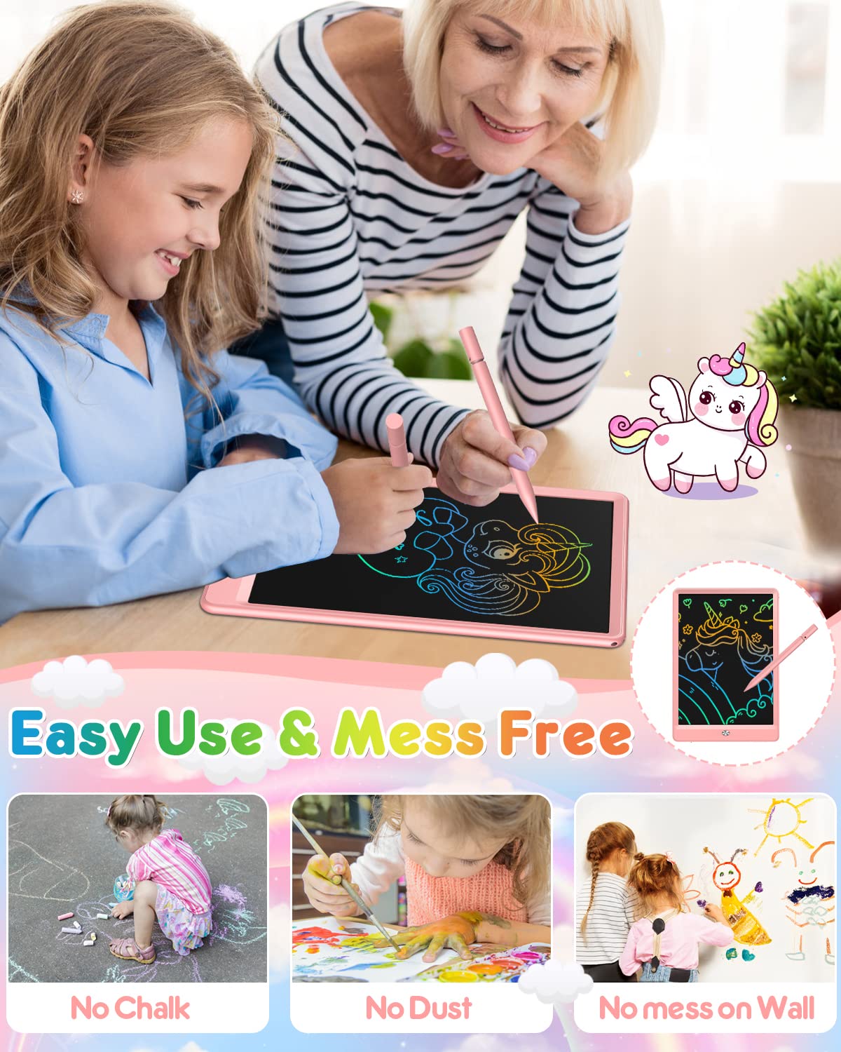FLUESTON lightweight portable drawing pad, easy to carry on trips.