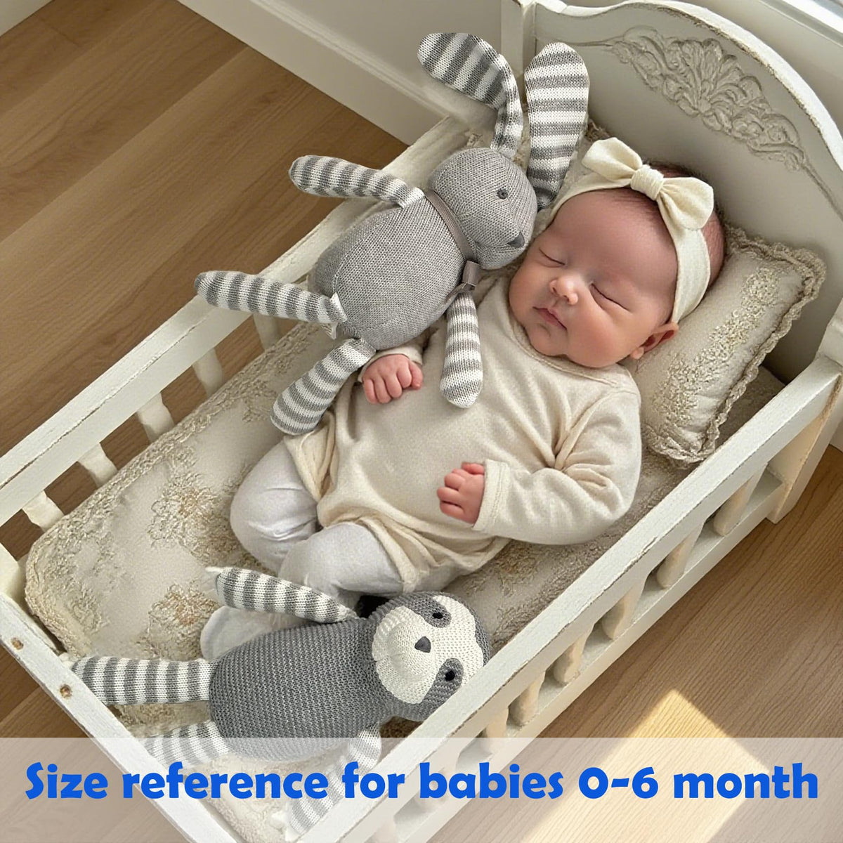 FLUFFYFUN grey bunny plush machine washable for easy care.