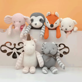 FLUFFYFUN bunny plush in recyclable gift box, ready for baby shower.