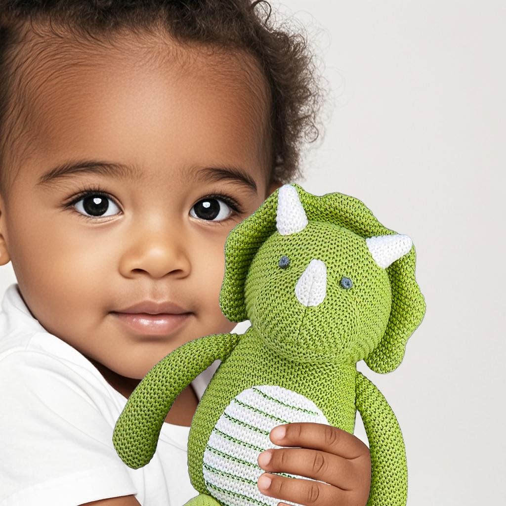 FLUFFYFUN dinosaur plush in recyclable gift box for gifting.