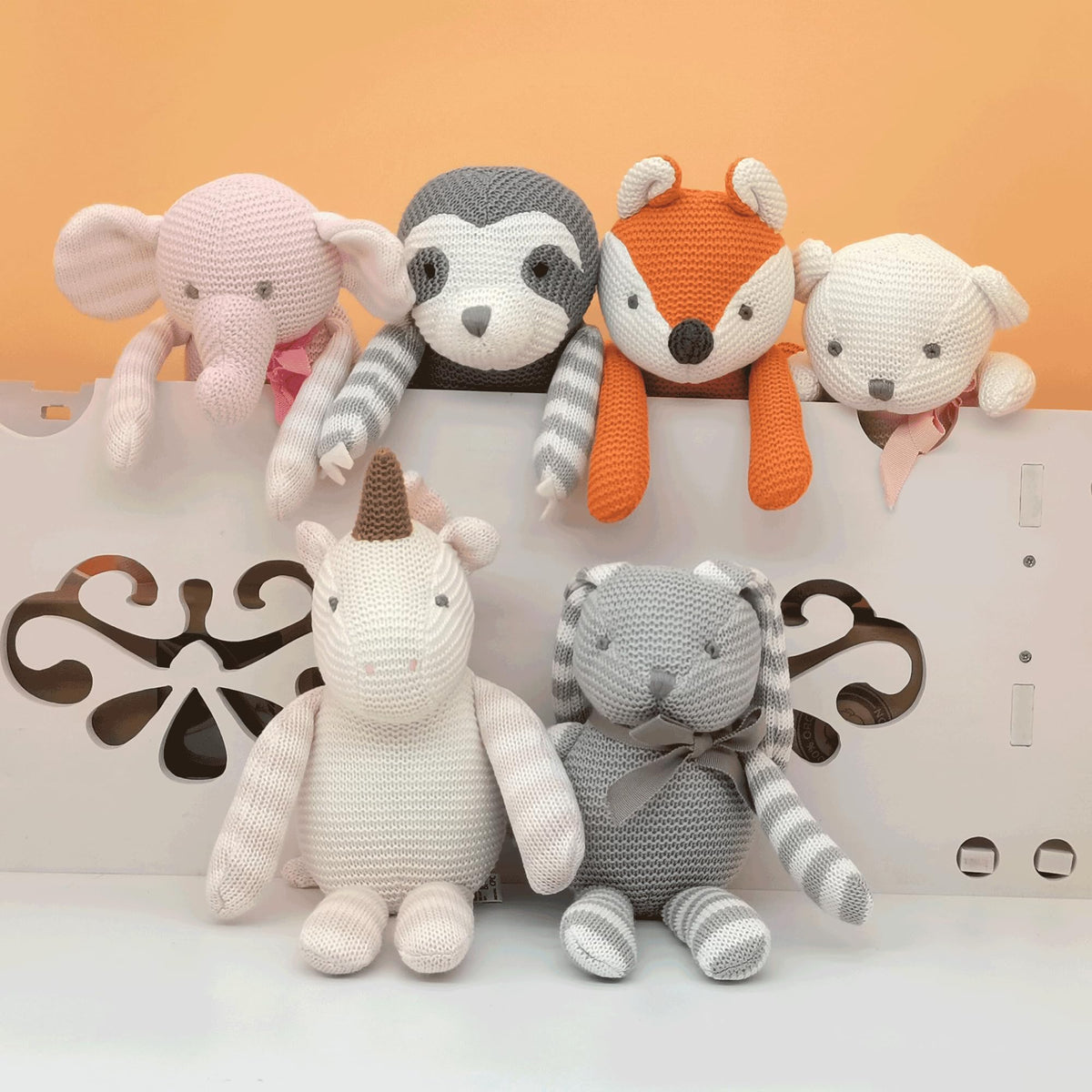 FLUFFYFUN orange fox plush soft-texture, naturally cozy and safe for babies.