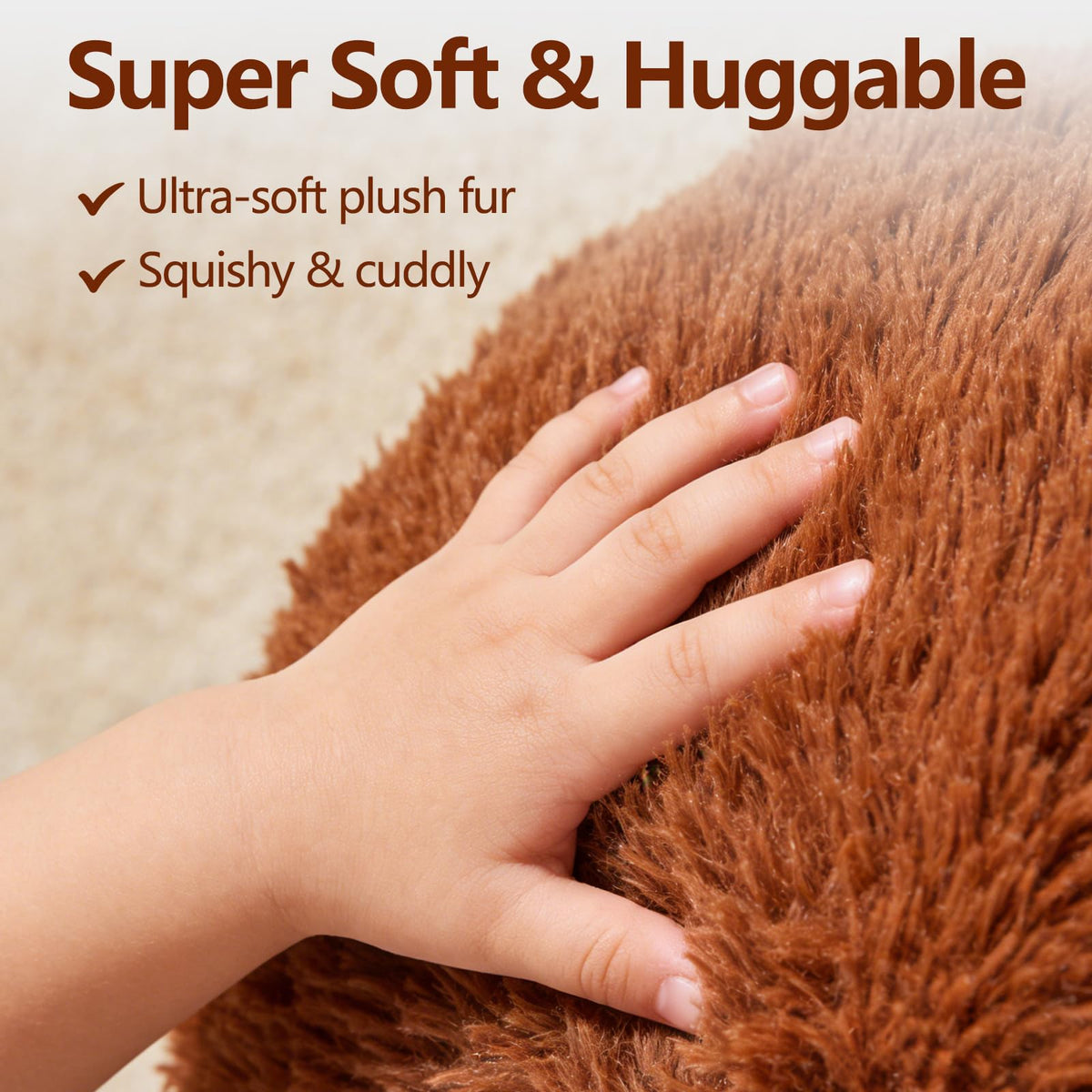 Fluffypals Punch Monkey plush with magic tape hands ready to hug