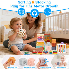 FlufiFiea number stack-sort blocks to support counting and matching