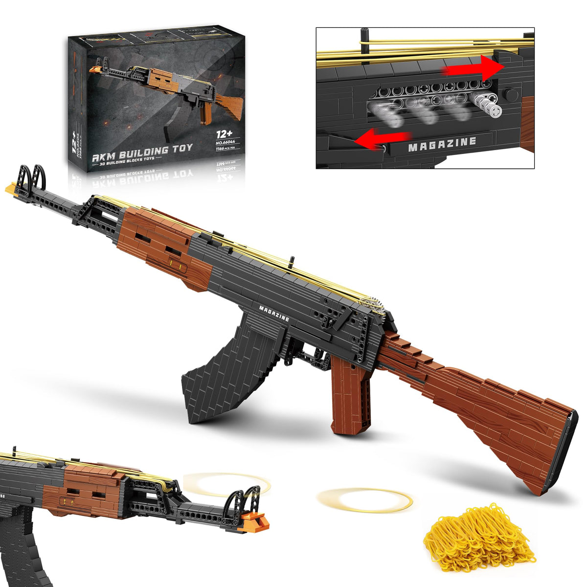 Fluorspar Blaster large-scale model with wood-style finish for display and collection.