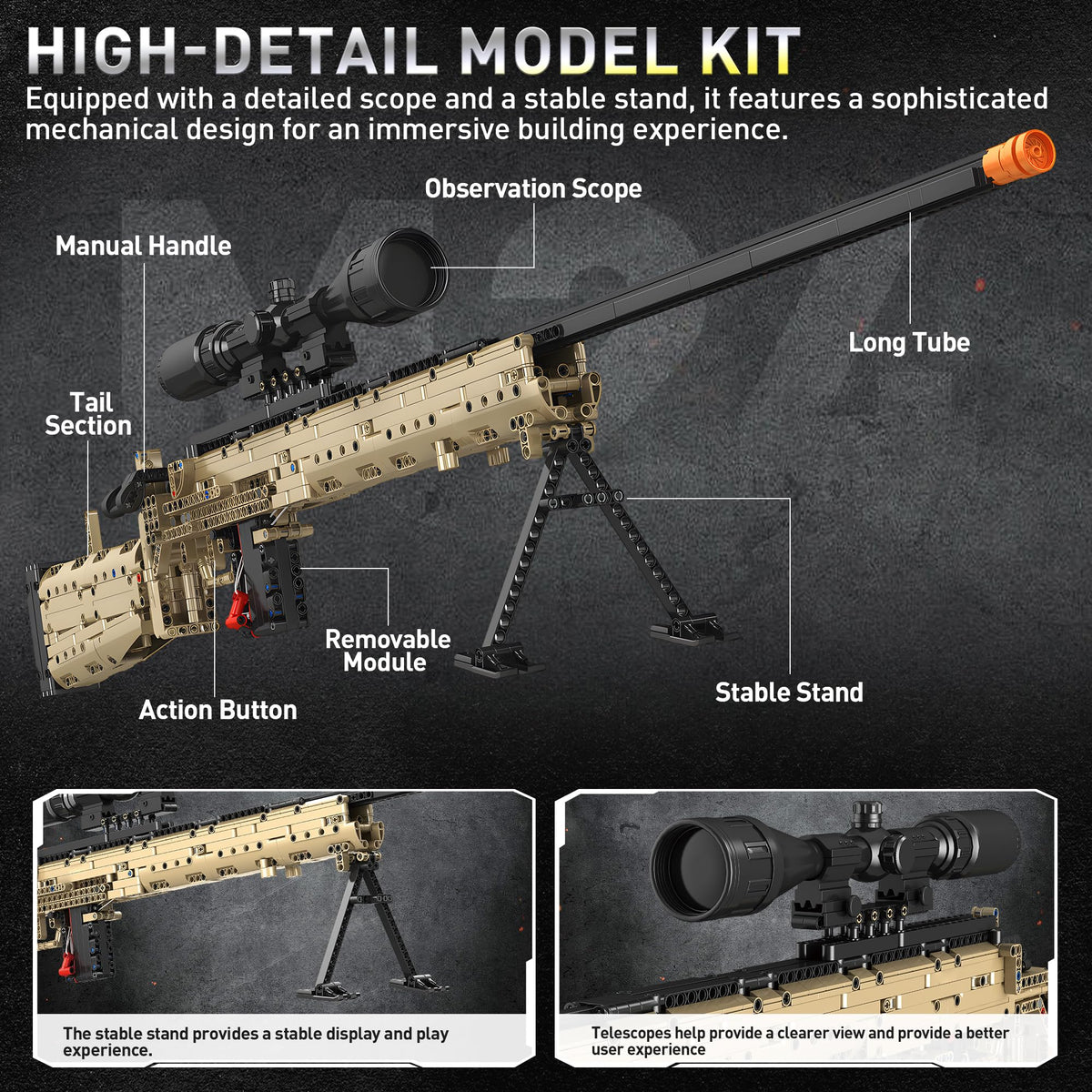 Fluorspar blaster removable scope demonstrates added realism and versatility