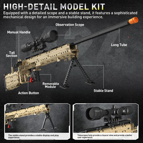 Fluorspar blaster removable scope demonstrates added realism and versatility
