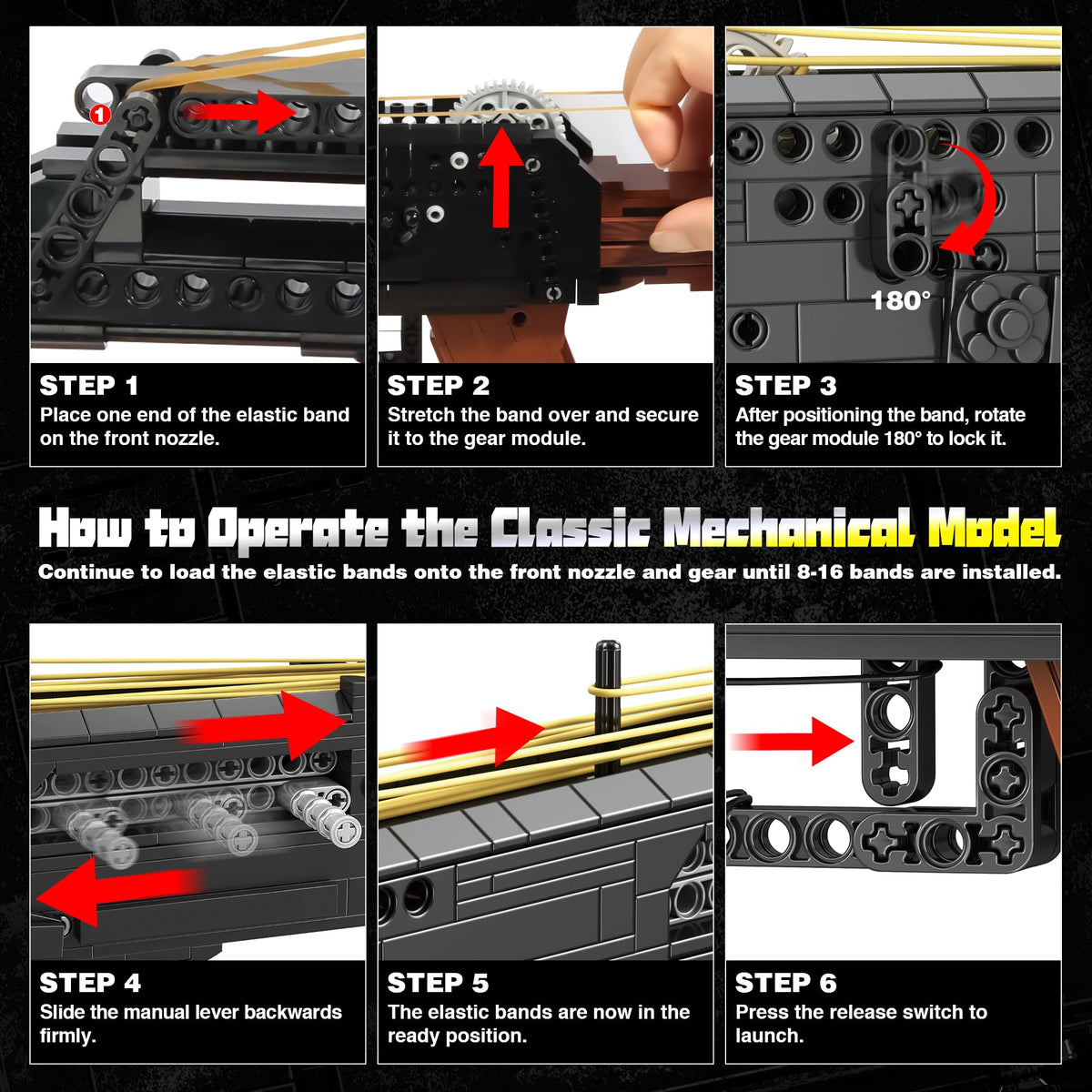 Fluorspar Blaster rubber band launcher demonstrates dynamic playability.