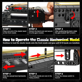 Fluorspar Blaster rubber band launcher demonstrates dynamic playability.