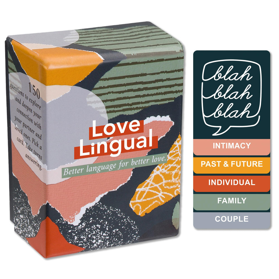 FLUYTCO Love Lingual deck on table for intimate conversation prompts.