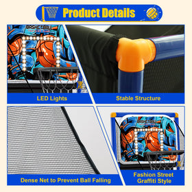 Flybakiz indoor/outdoor arcade hoop for rainy days or sunny backyard fun